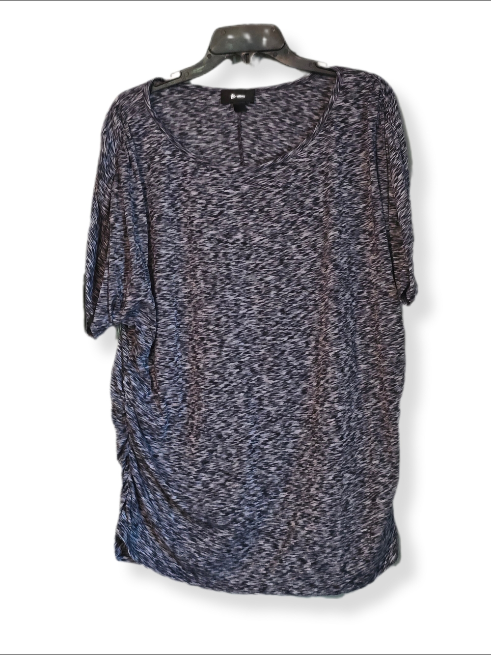 Bwear Short Sleeve Marled Tee in Navy and White
